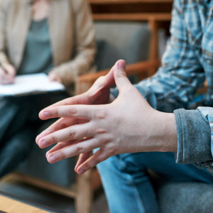 cropped shot of a man having a therapeutic session