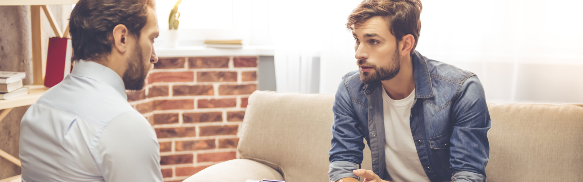 two adult guy talking