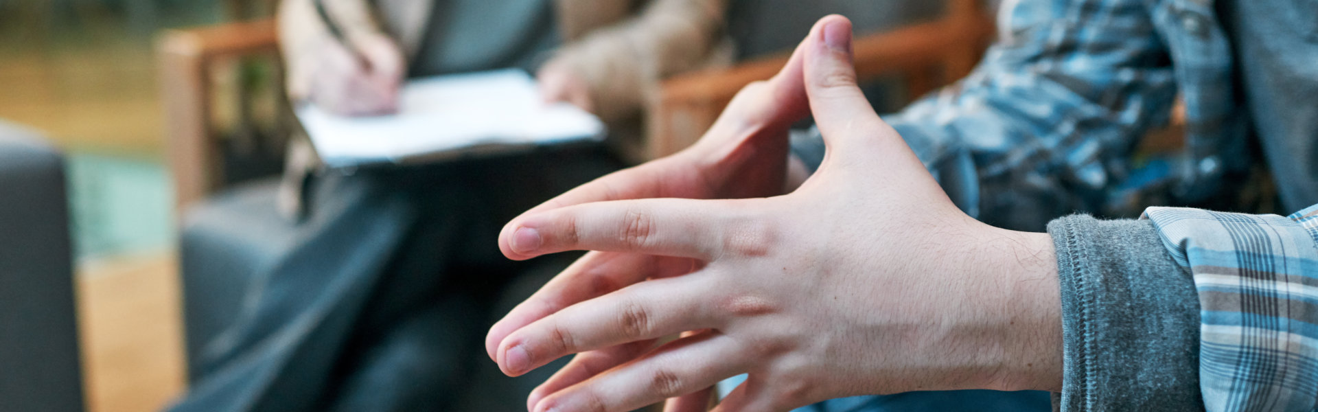 cropped shot of a man having a therapeutic session