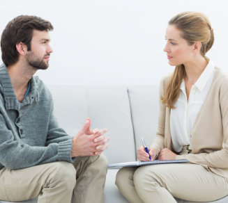 two person talking
