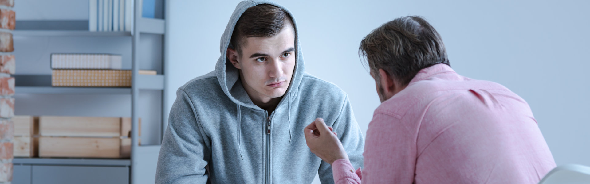 two person talking