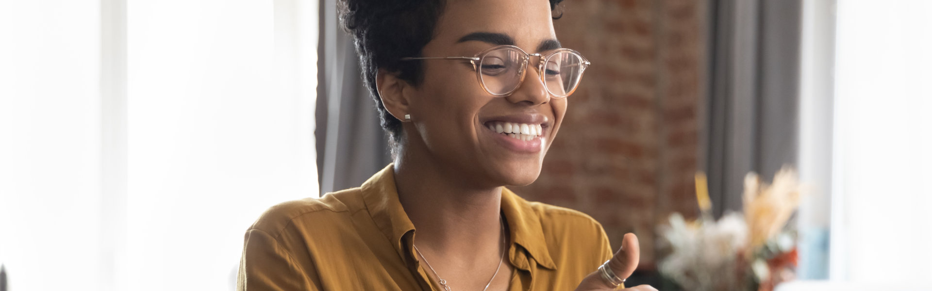 adult lady smiling